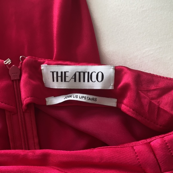 The Attico raspberry pink high rise draped midi skirt 38 XS - Picture 7 of 10